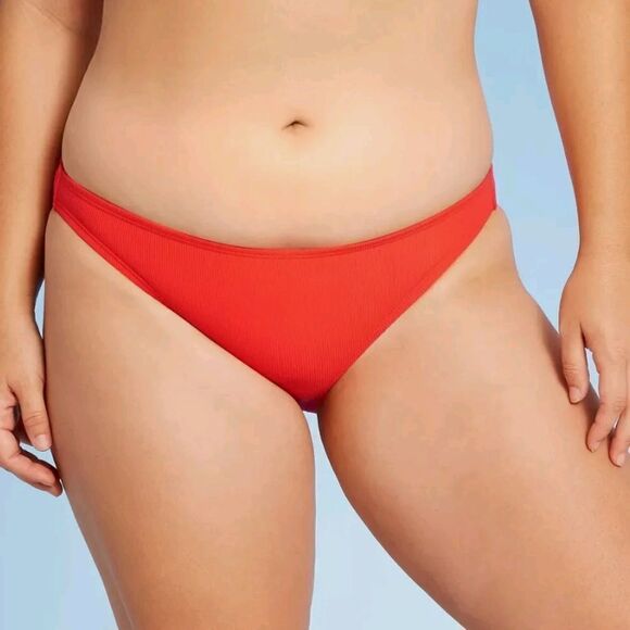 Juniors' Ribbed Cheeky Bikini Bottom - Xhilaration - Picture 1 of 2